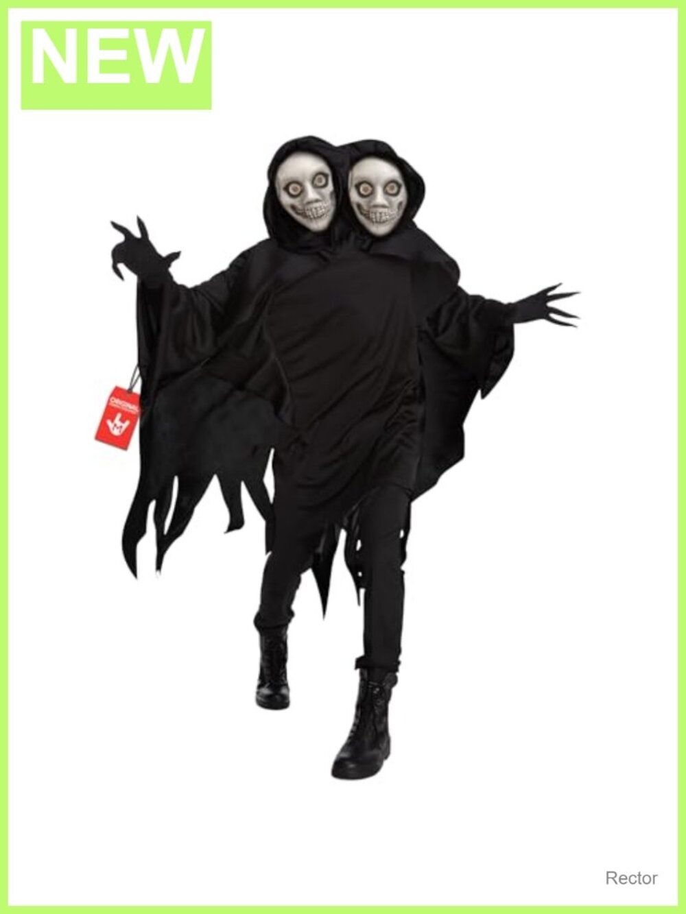 Morph Grim Reaper Costume Men Hooded Robe Ghoul Mask Gloves Halloween